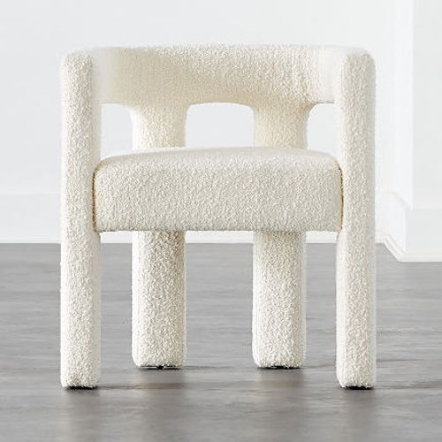 CB2 Stature Ivory Dining Armchair
