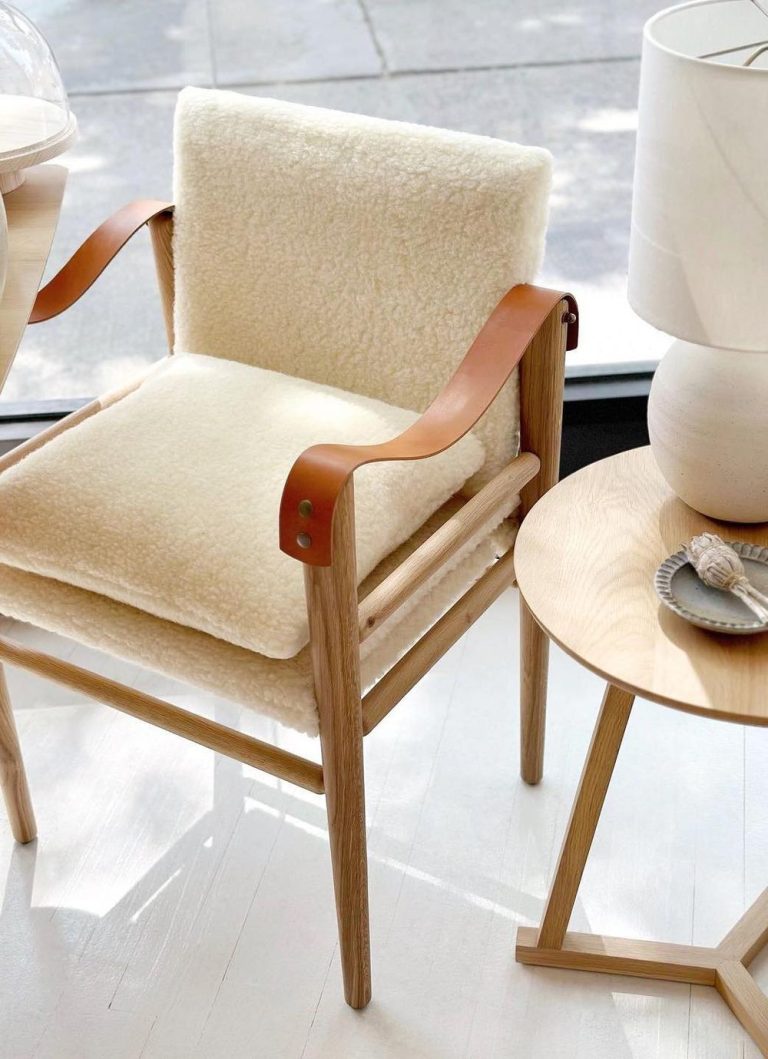 Shearling accent chair coteacoast