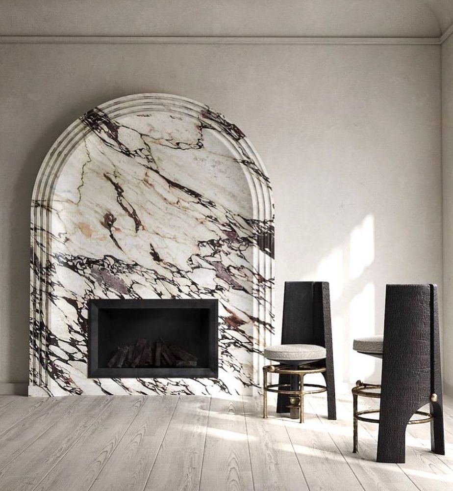 Marble fireplace ideas @modu.nyc