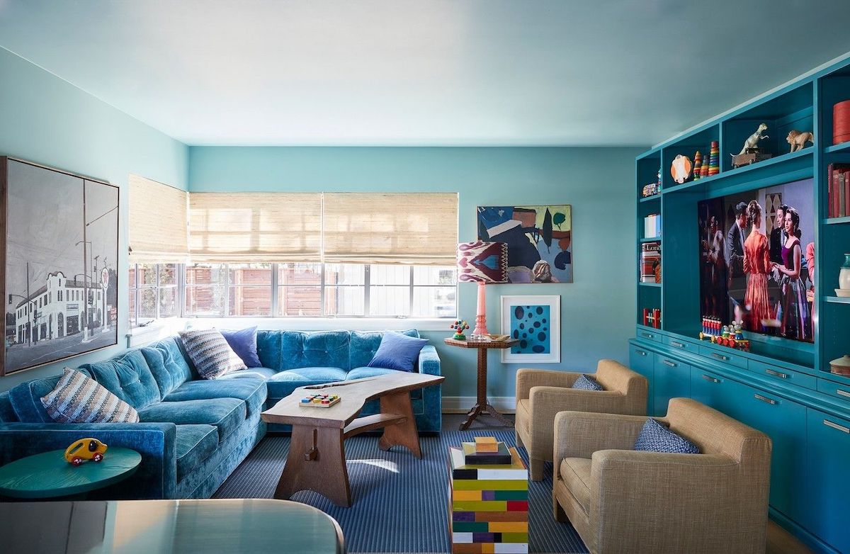 Bold Blue living rooms averycoxdesign