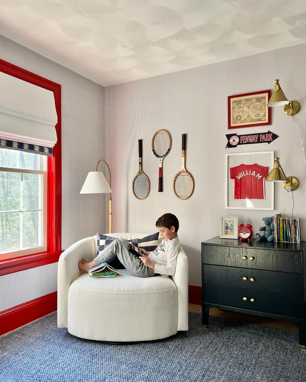 Boys bedroom decor All American Tennis Theme homeandhallow