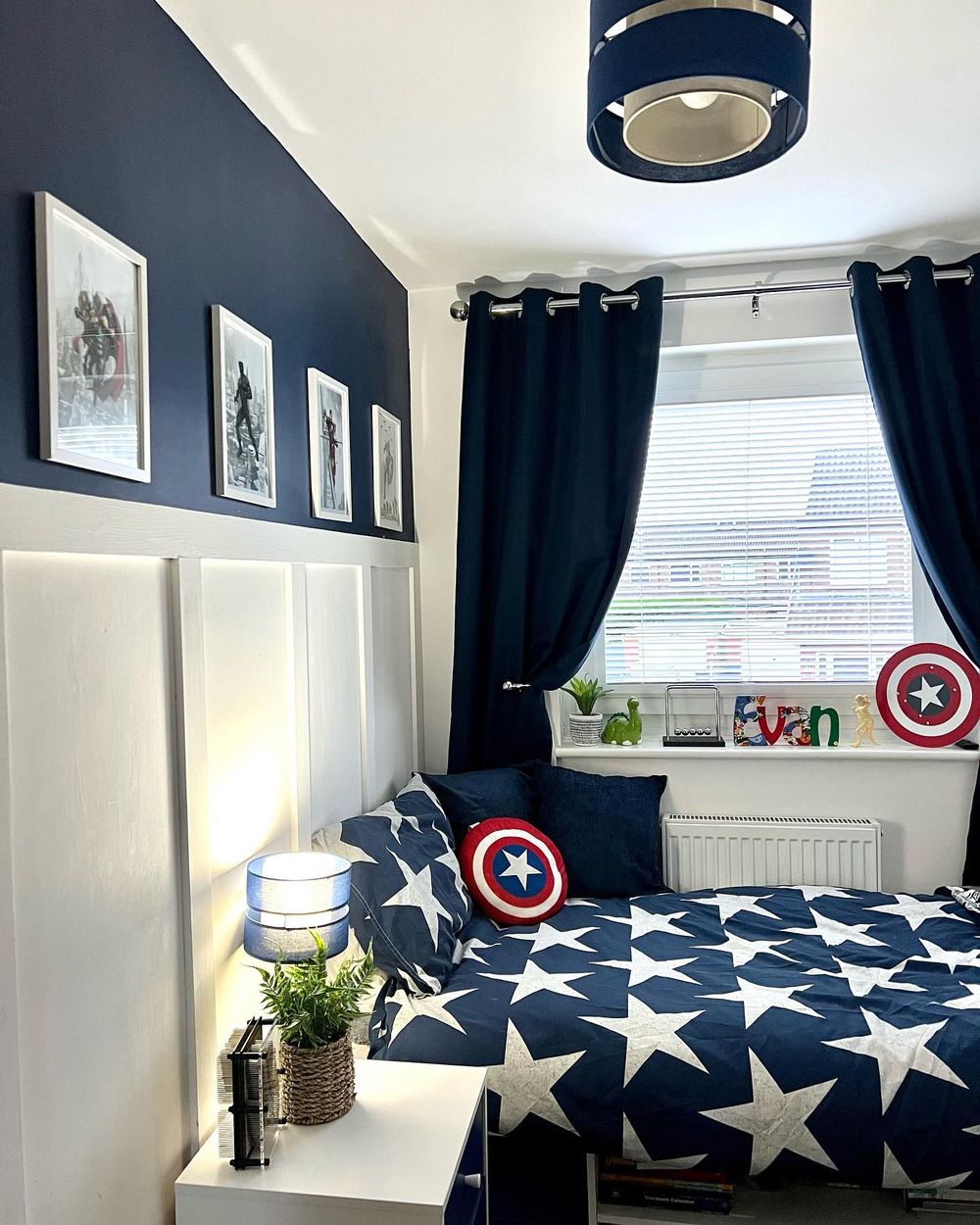 Boys bedroom decor Navy blue color theme home_at_cedar1