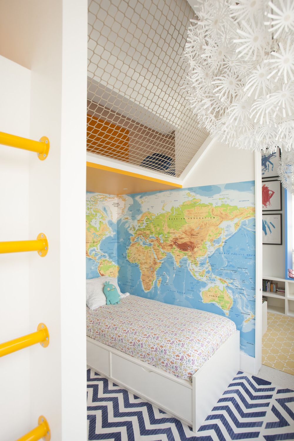 Boys bedroom ideas Atlas Wallpaper Map studiodb