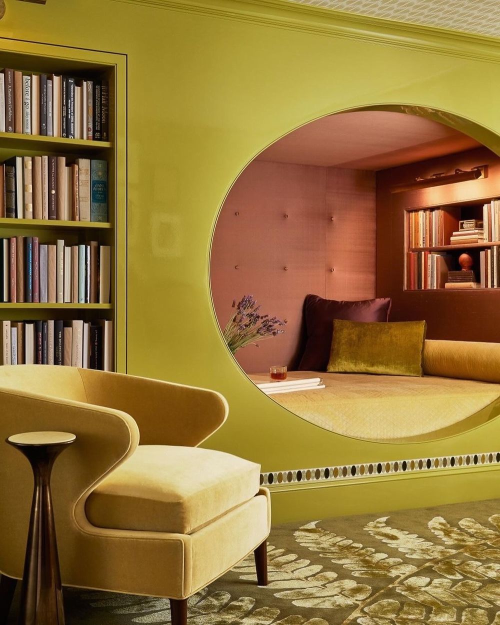 Chartreuse interior design wall color @lisa_tharp