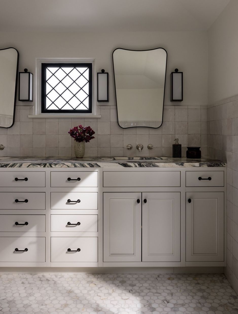 Marble bathroom countertops white vanity brianpaquette