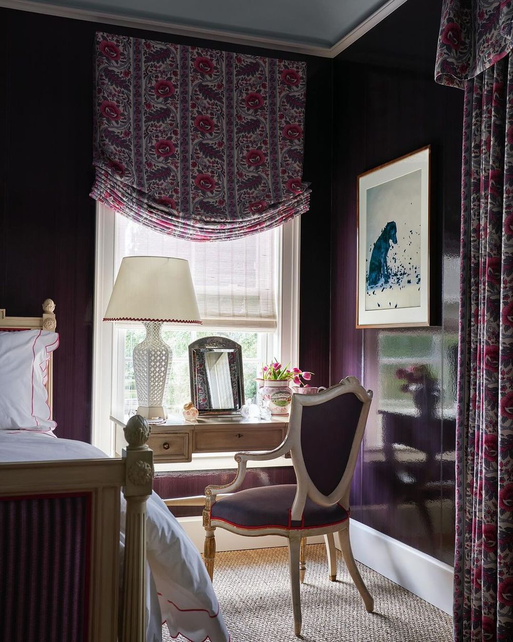Purple bedroom walls Violet @cralexander426