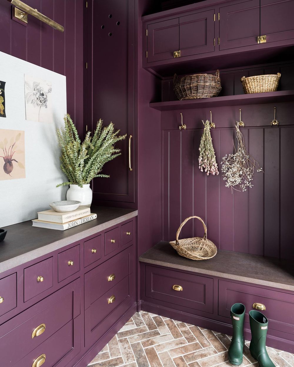 Purple mudroom decor eggplant whittneyparkinson