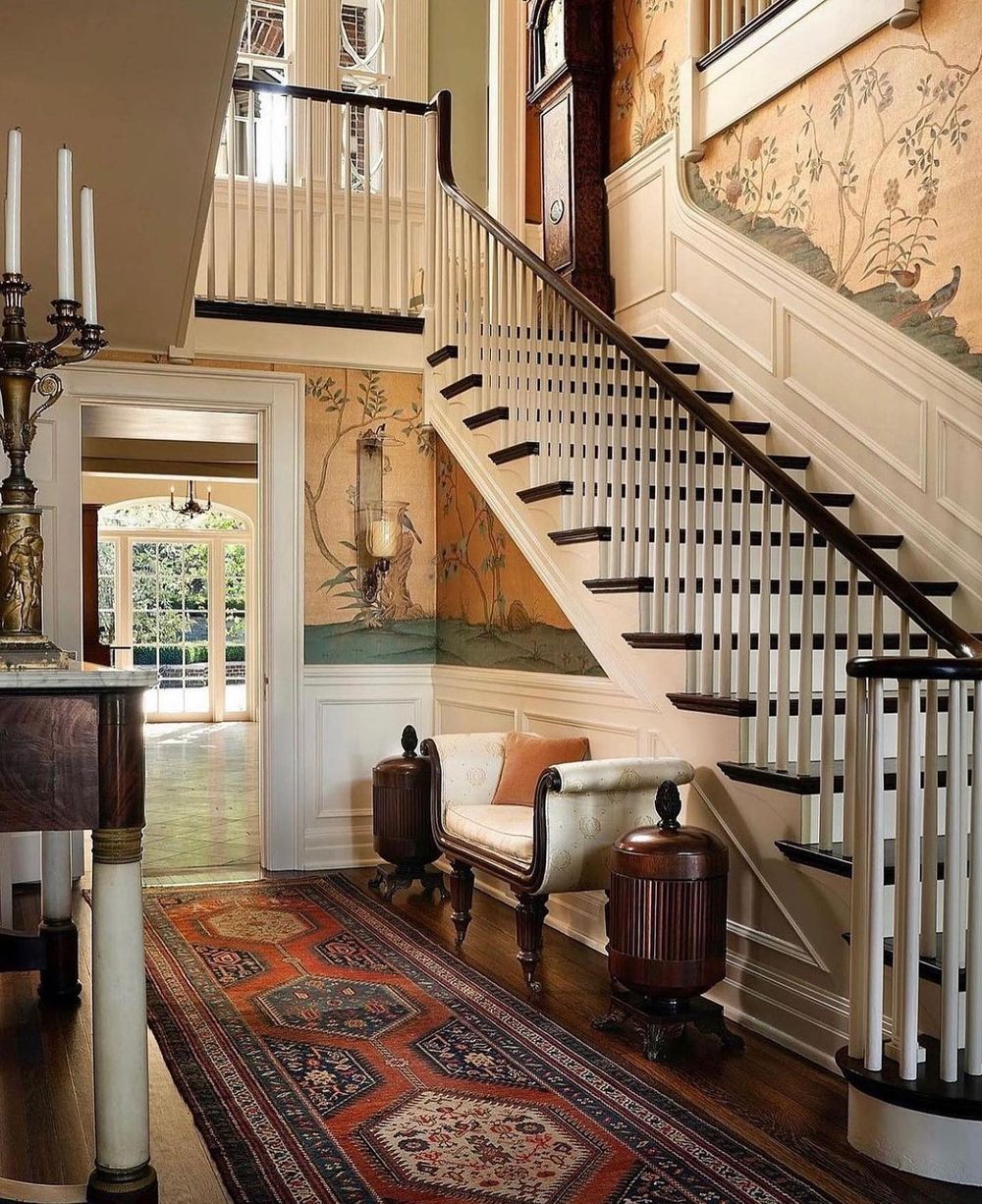 Traditional staircase colonial home @fairfaxandsammons