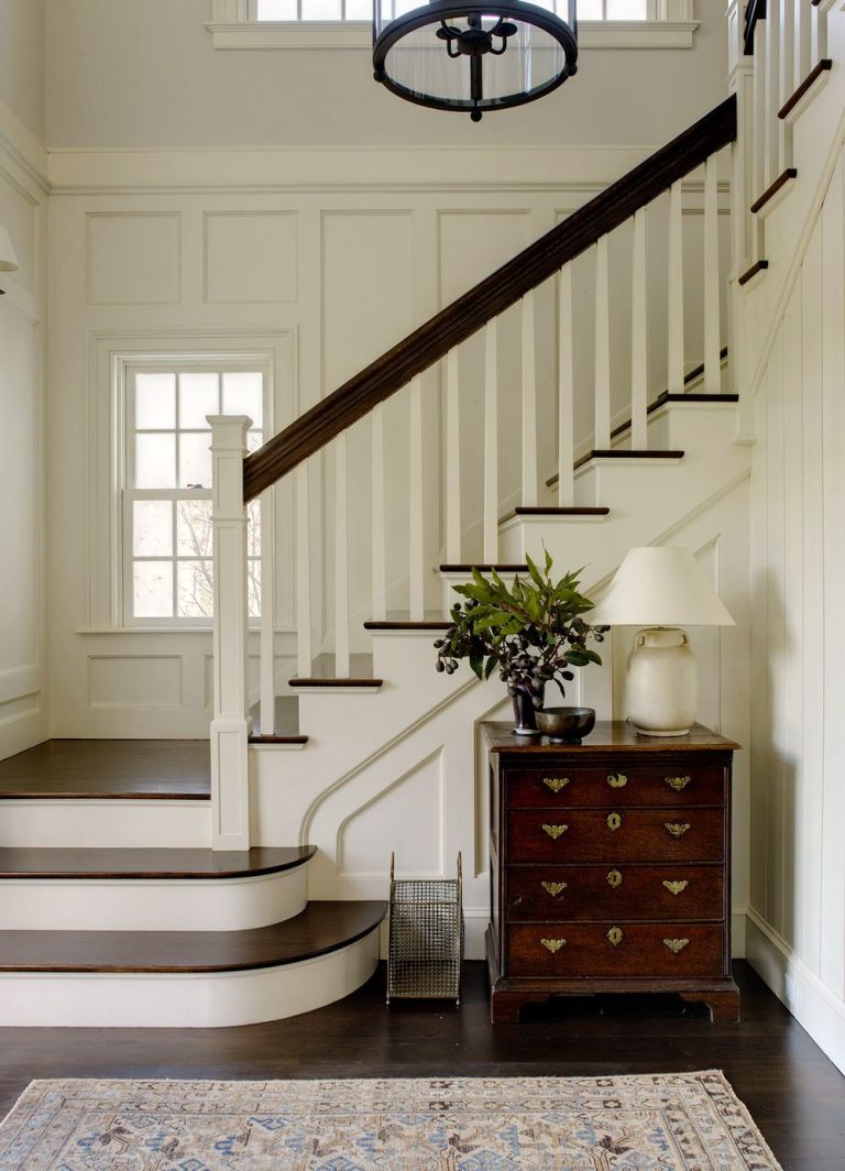 Traditional staircase design colonial new england timothybryant