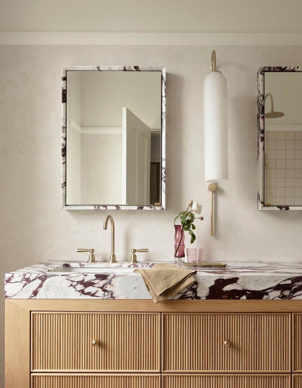 Viola marble bathroom mirror arentpykestudio