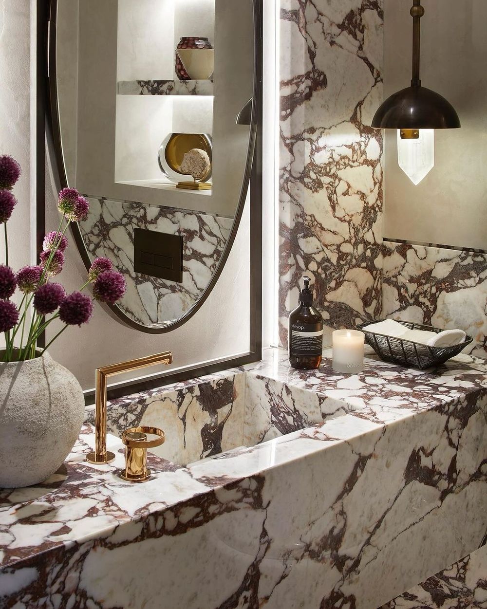 Viola marble bathroom sink @bmdesignlondon