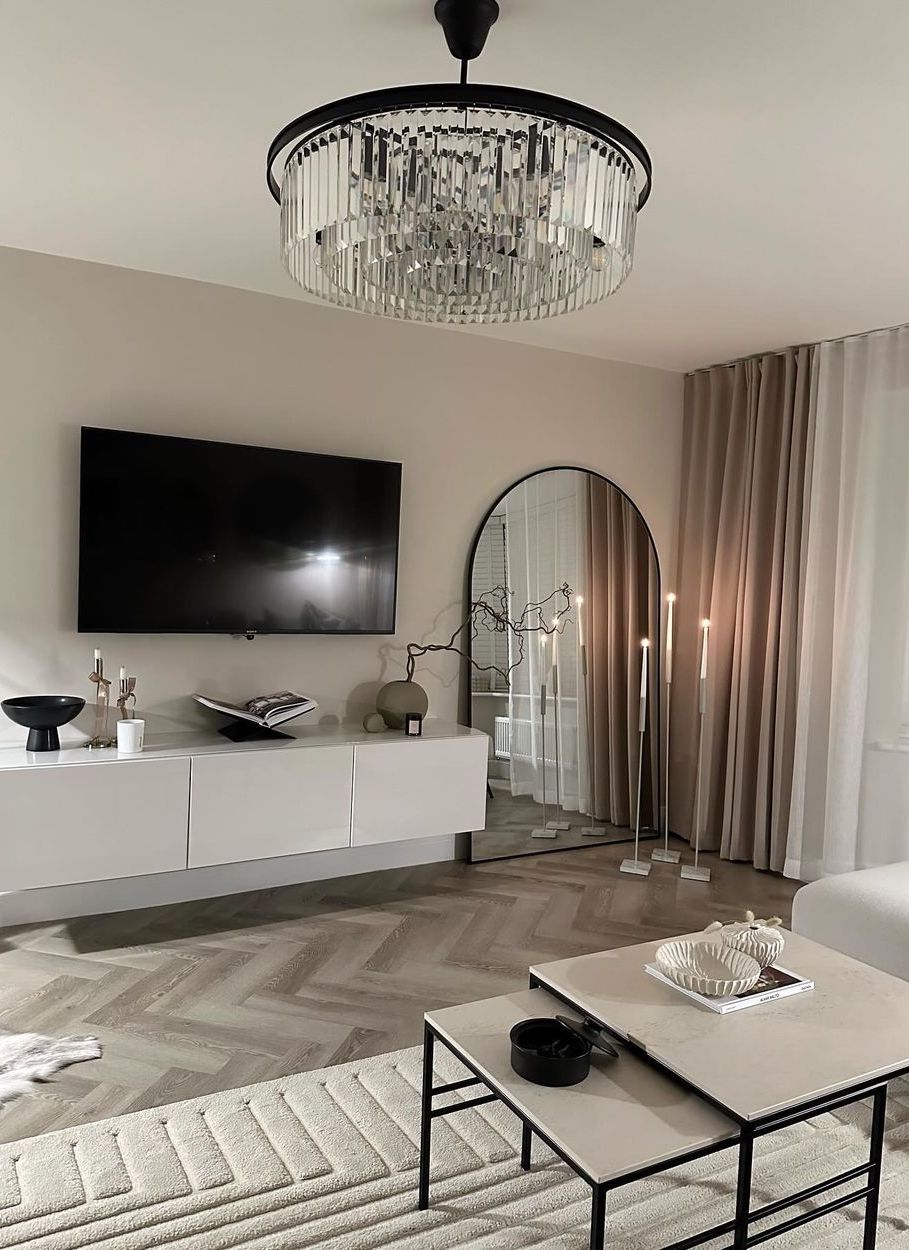 Living Room Lighting ideas Crystal chandelier