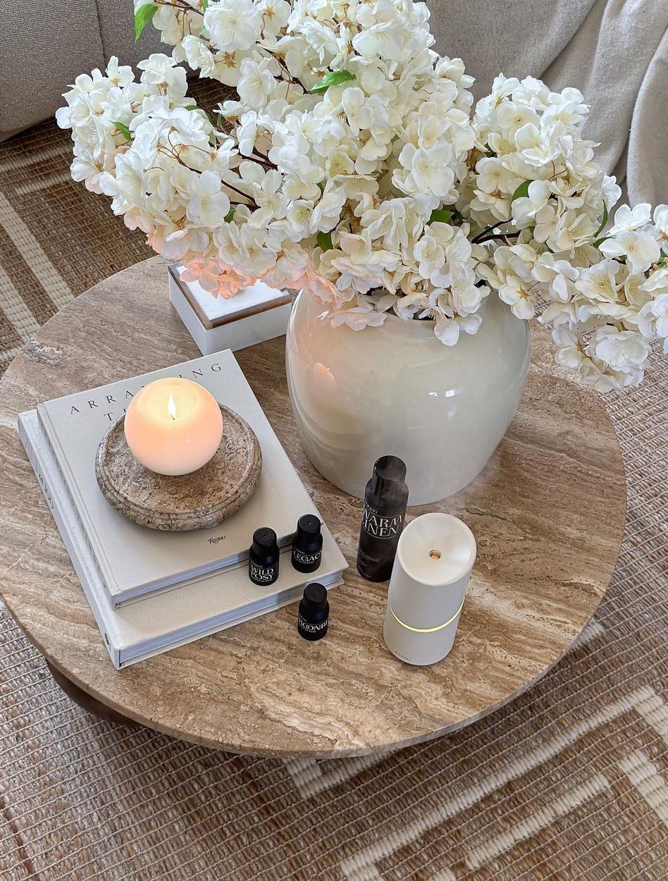 Neutral coffee tables withsarale