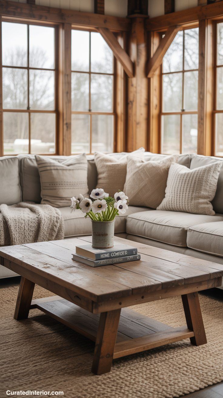 Best Coffee Tables cozy rustic modern farmhouse living room curatedinterior