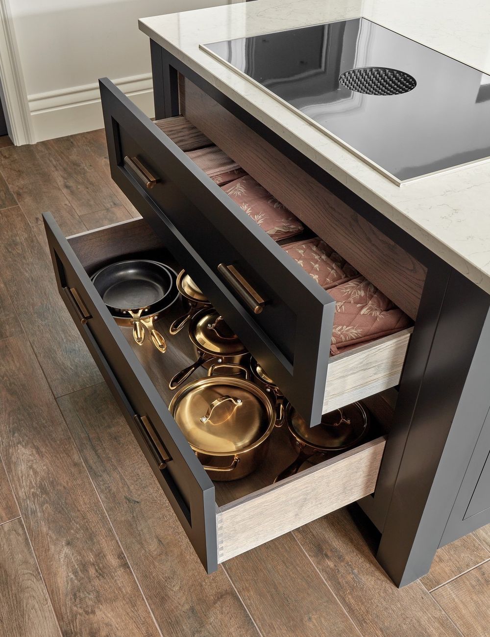 Kitchen cabinet ideas Deep drawers under Island tomhowleykitchens