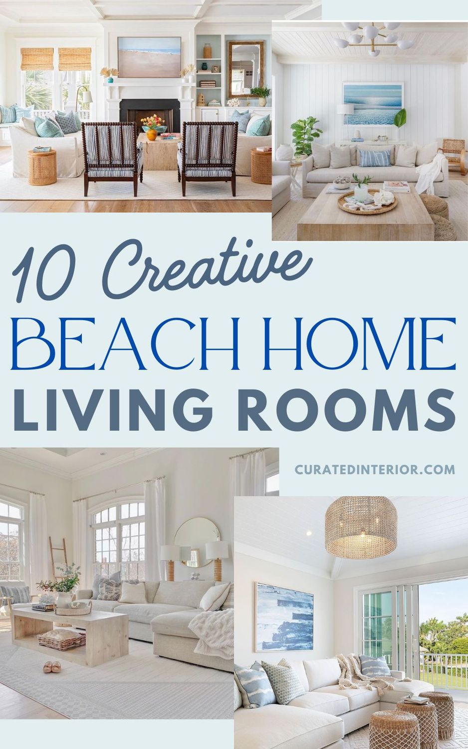 Beach Home Living Rooms