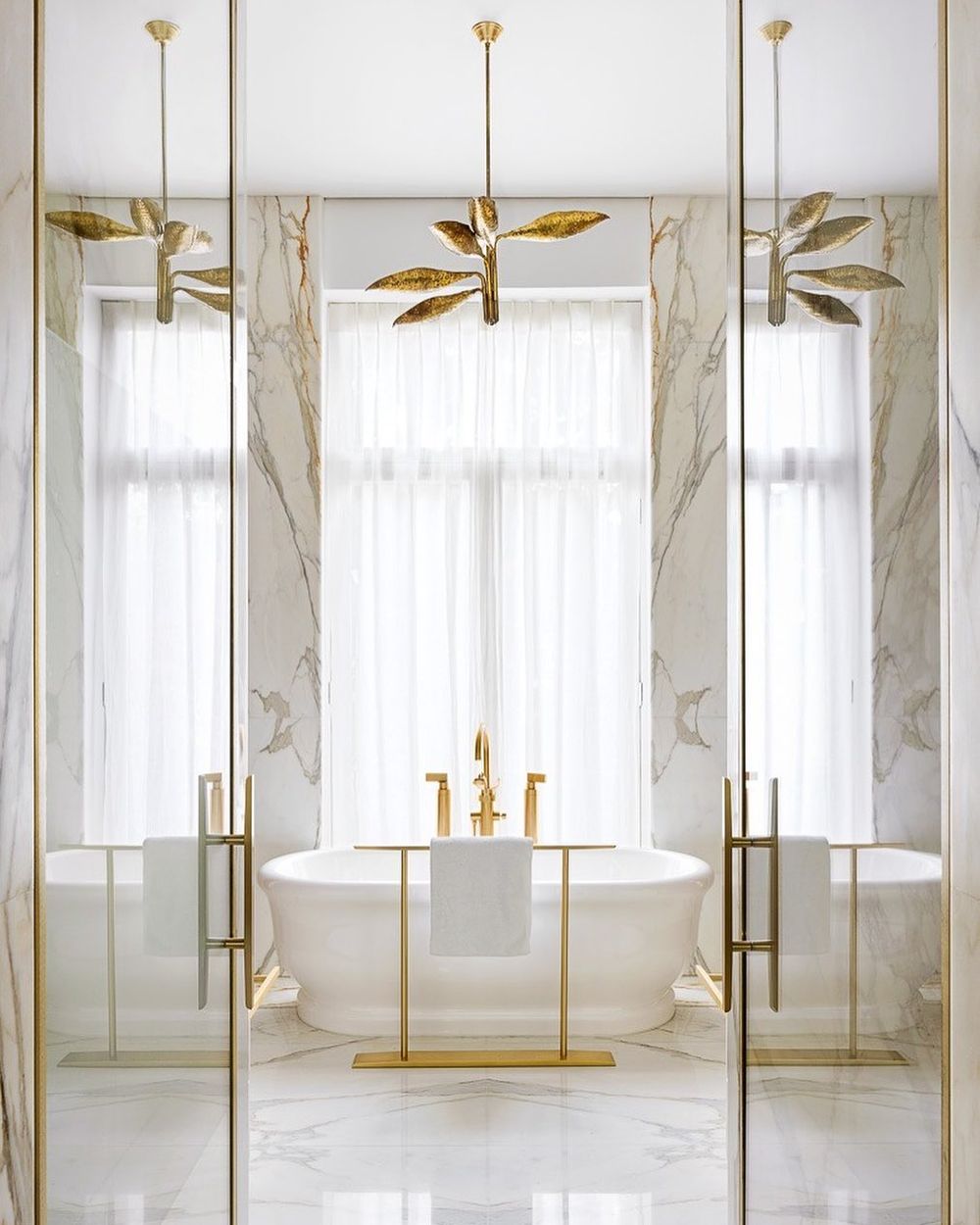 Contemporary bathroom design gold