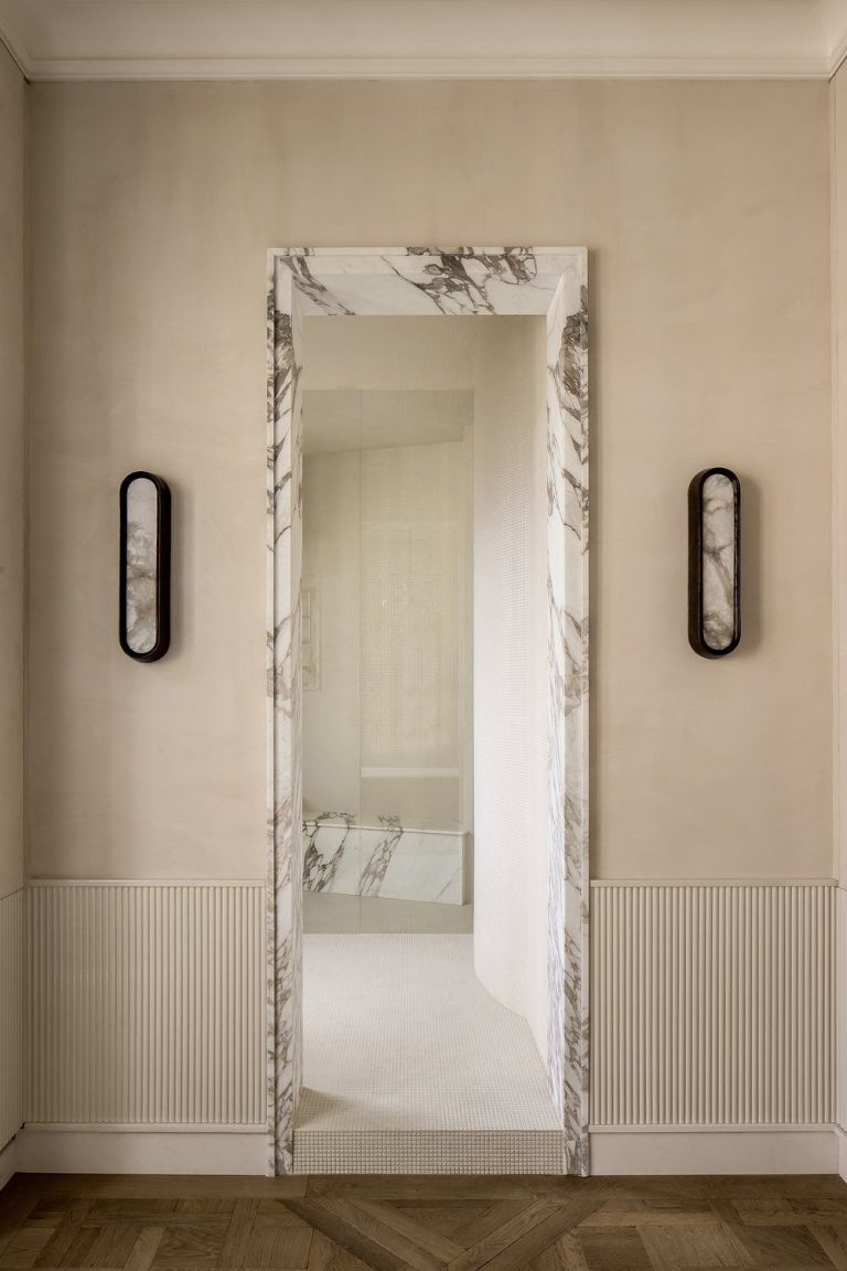 Marble doorway trim