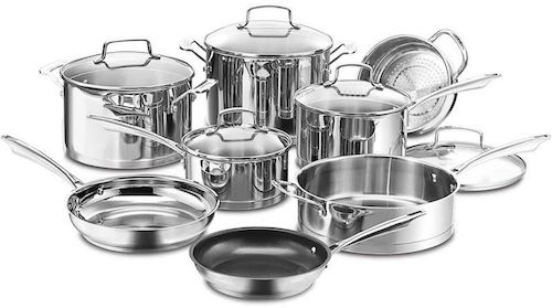 Cuisinart+Professional+Series+13+Piece+Stainless+Steel+Cookware+Set