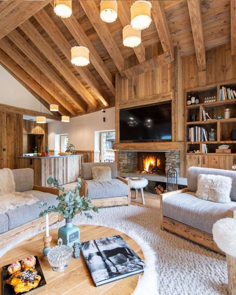 19 Cozy Ski Chalet Living Room Design Ideas