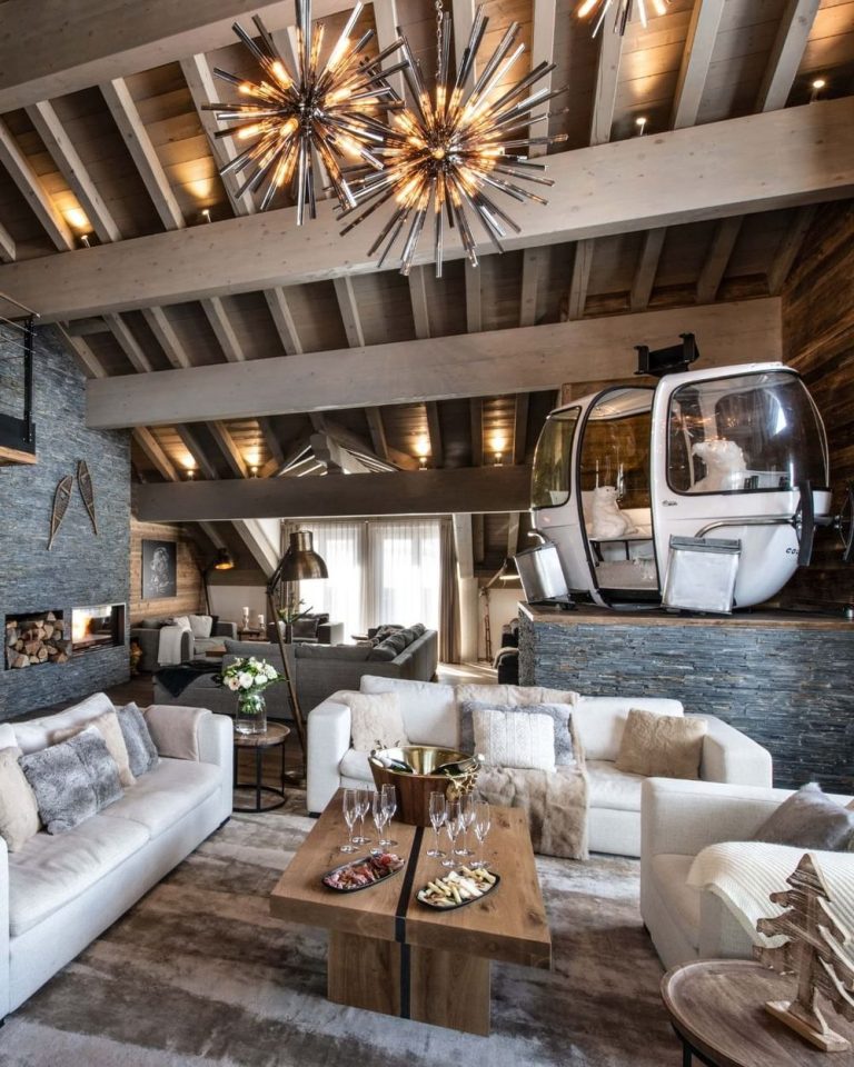 Ski Chalet Living Room alpine.residences