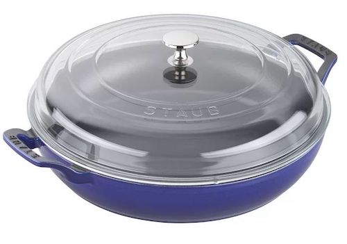 Staub Cast+Iron+3.5-Qt+Braiser+with+Glass+Lid