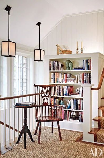 Traditional Reading Nook on Staircase Landing AD Durston Saylor