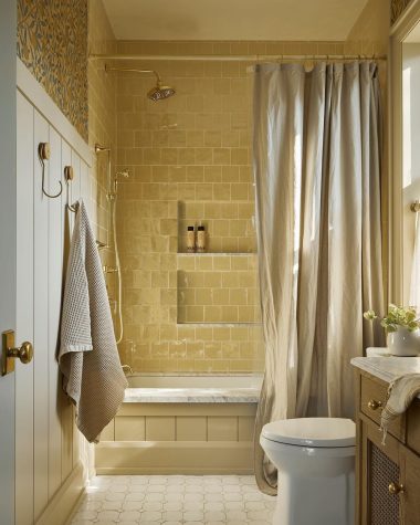 Yellow bathroom ashleymontgomerydesign