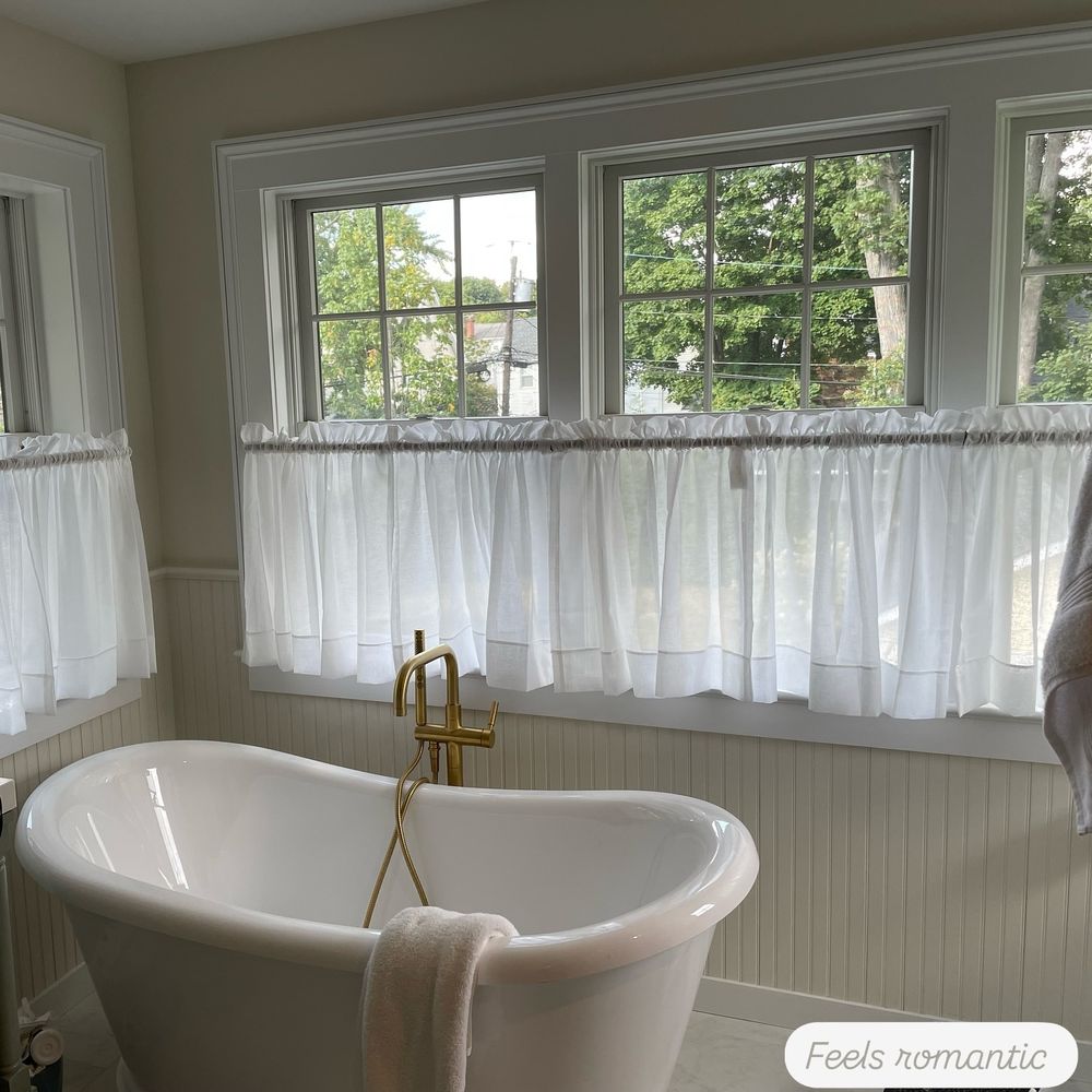 Bathroom curtains cafe style bathtub saritizhardesign