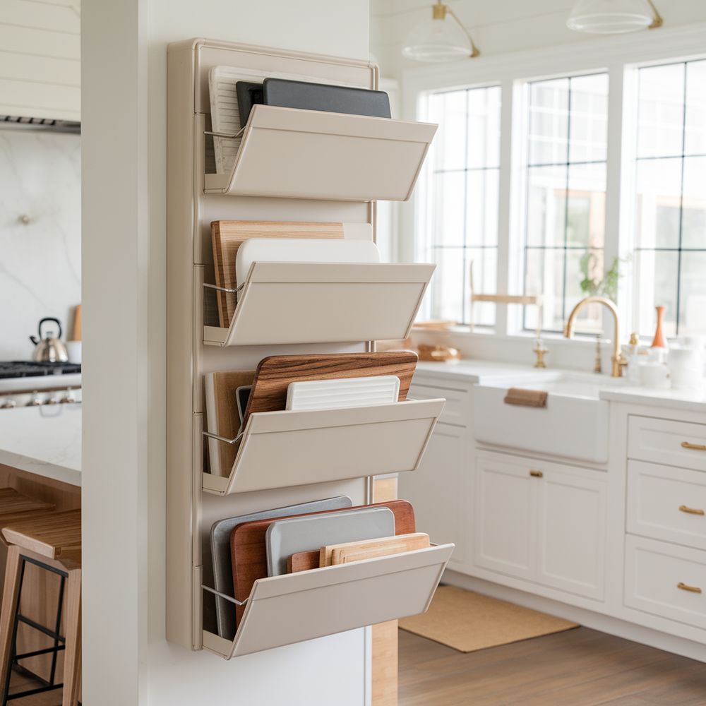 Kitchen Organization Ideas Baking Sheet Organizer