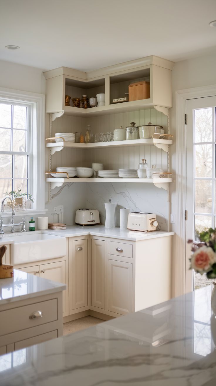 Kitchen Organization Ideas Tiered Shelving