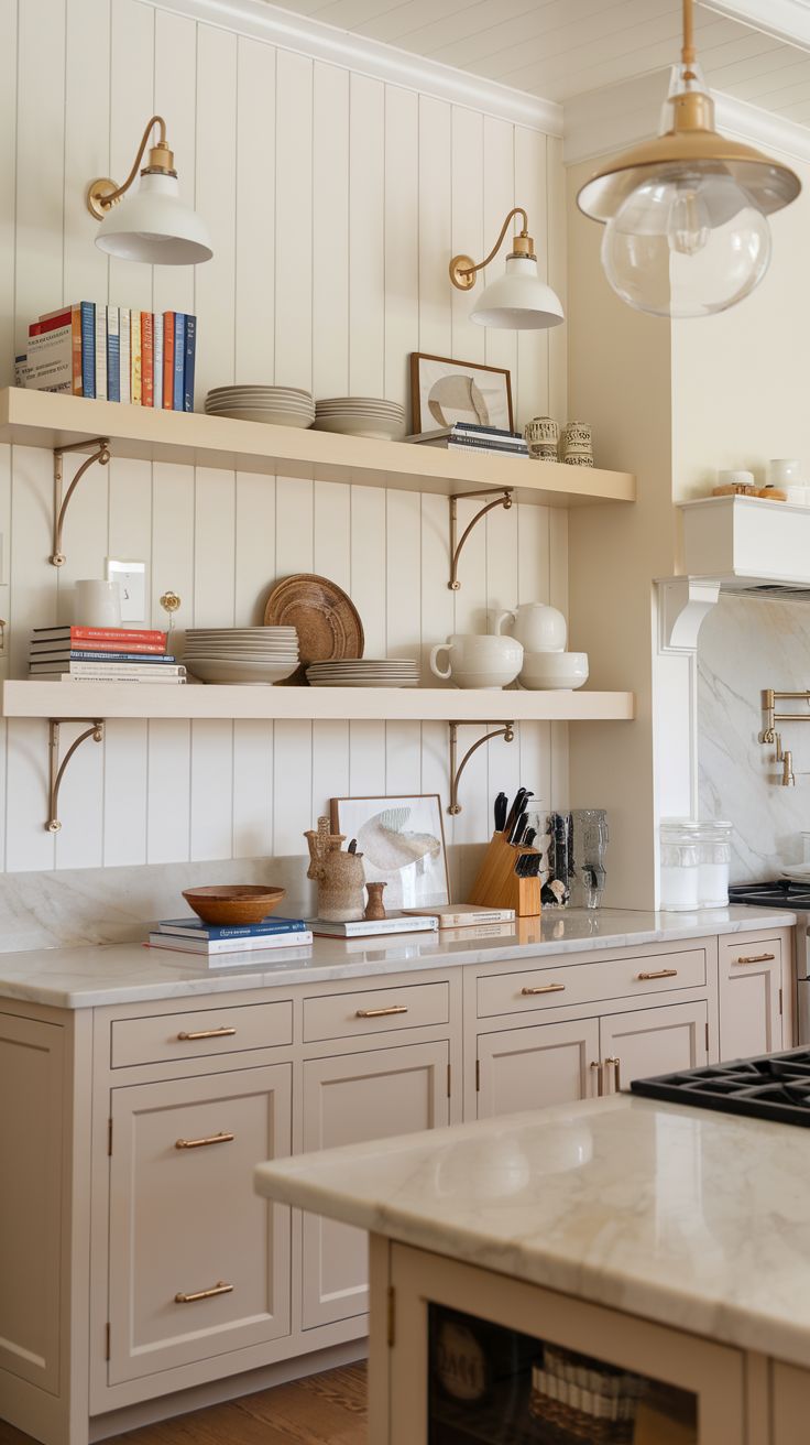 Kitchen Organization Ideas Wall-Mounted Shelves