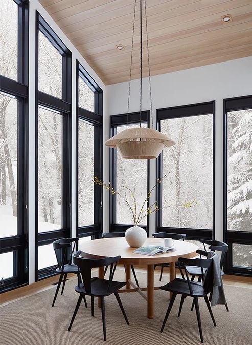 Ski chalet dining room studio-lifestyle