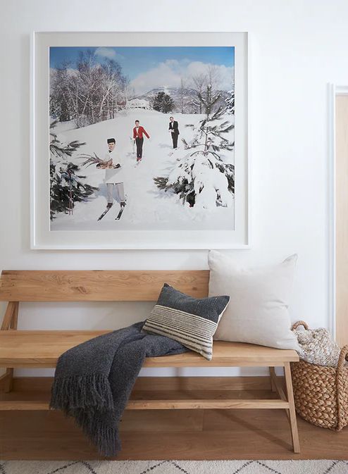 Ski chalet entryway vintage chic 