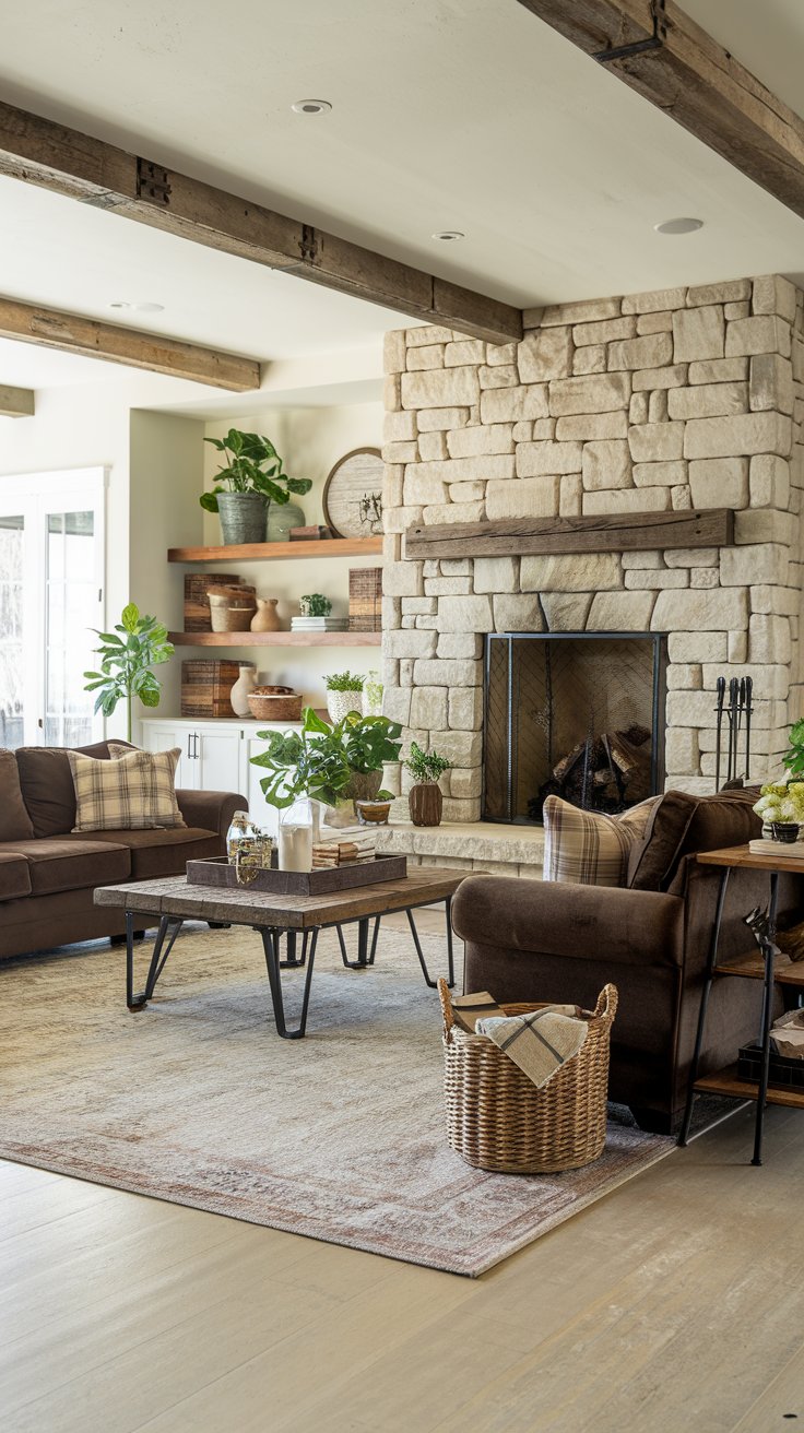 Types of fireplaces cozy modern farmhouse living room curatedinterior