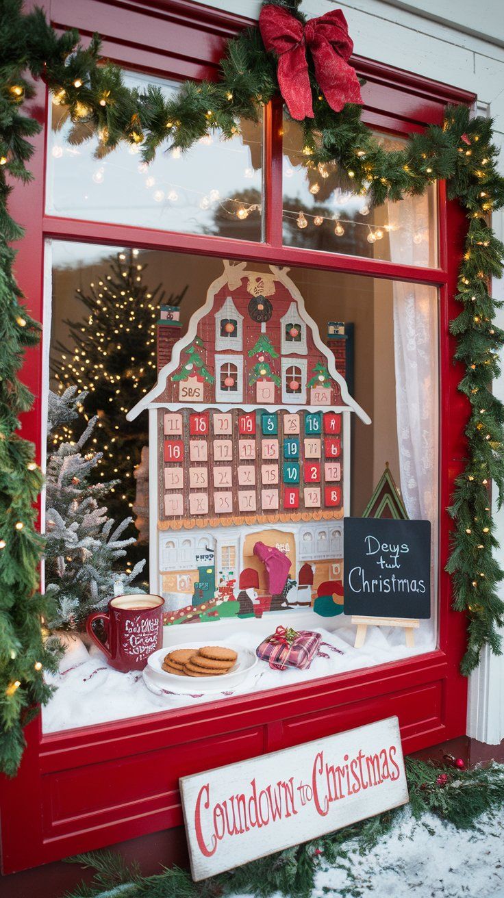 Christmas Window Display Advent Calendar Countdown