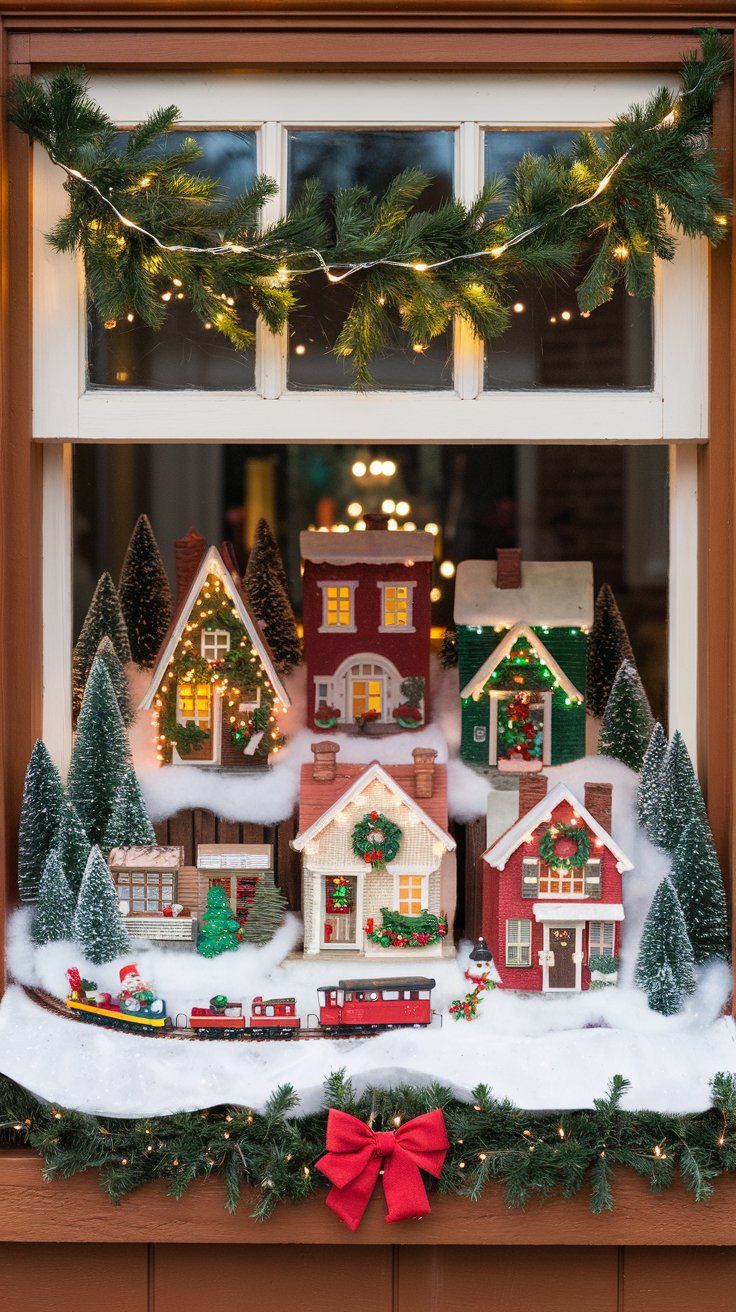 Christmas Window Display Classic Christmas Village