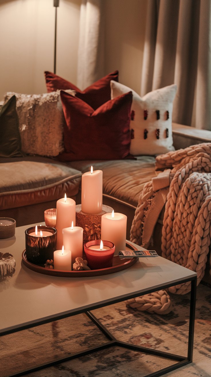 Cozy Winter Living Room Decor Winter Candles and Home Scents