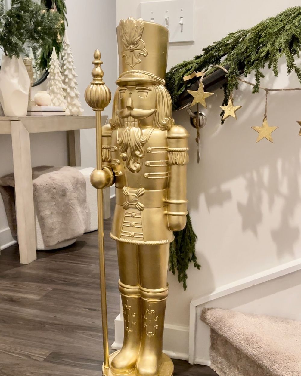 Gold Christmas nutcracker decor jeanny.myneutralhome