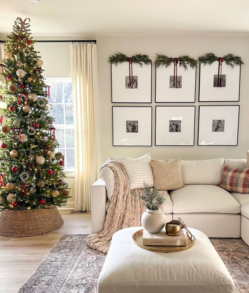 Modern Christmas Decor Understated decorations living room thislovelyabode