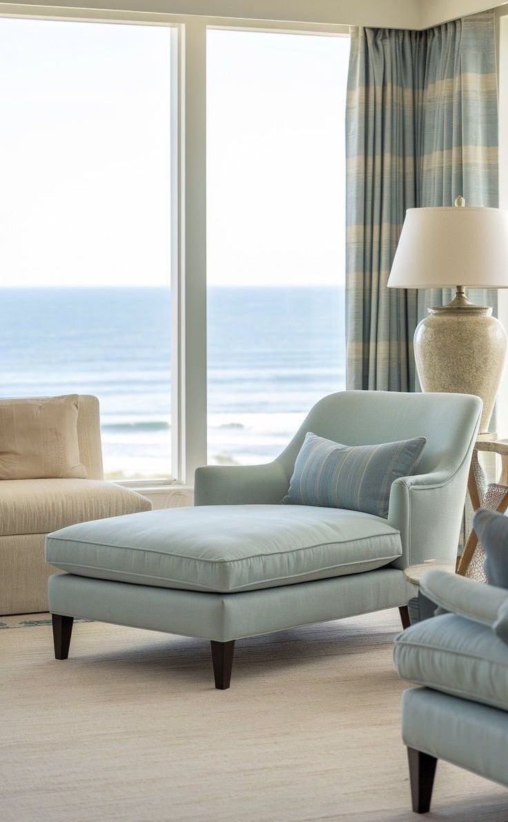 Types of Sofas Chaise lounge modern coastal style