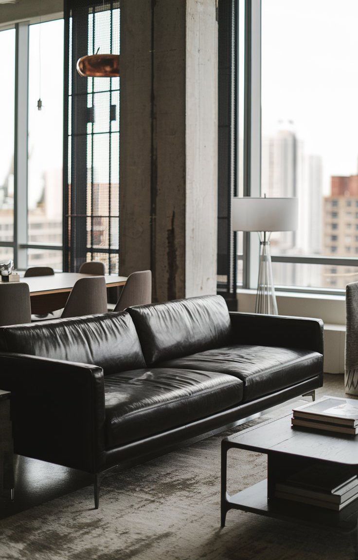 Types of Sofas sleek black tuxedo sofa in modern nyc apartment