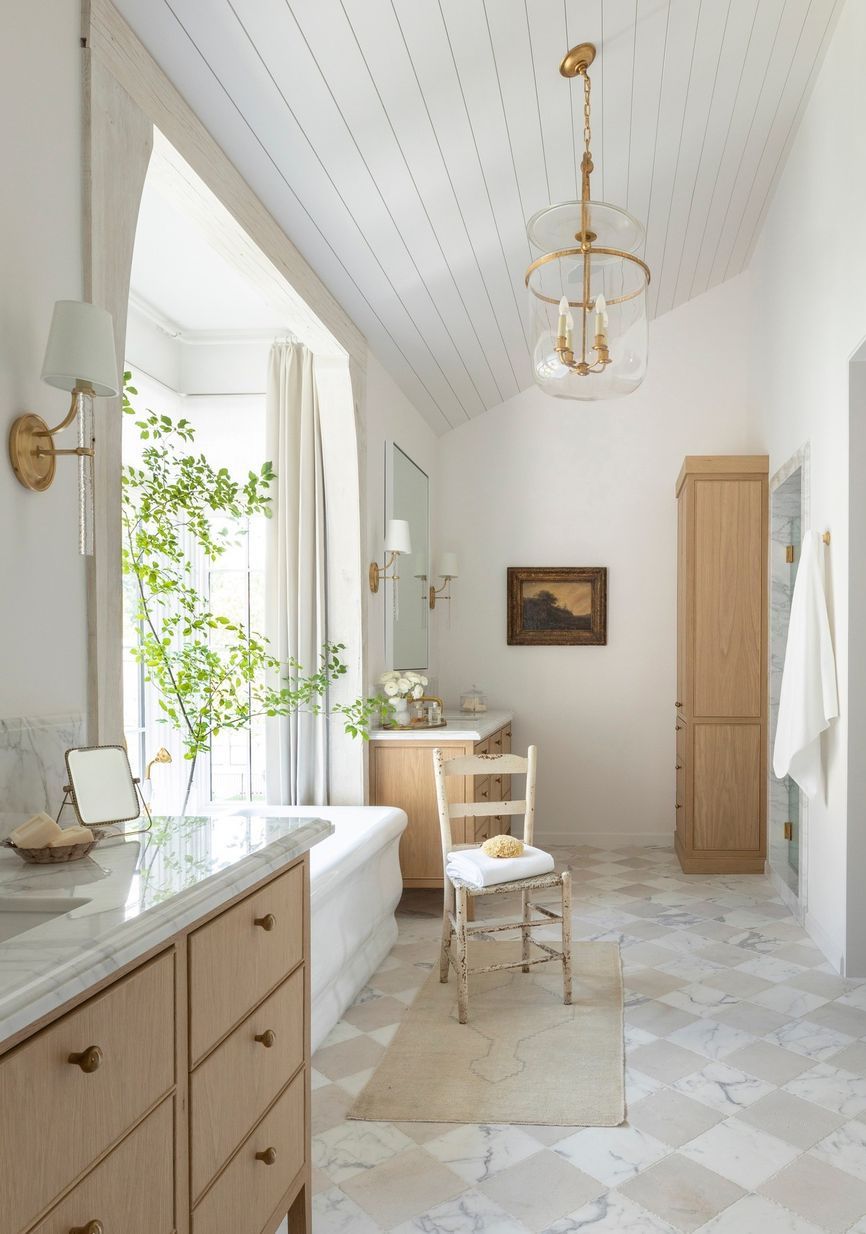 bathroom floor ideas checkered marble tiles marieflanigan