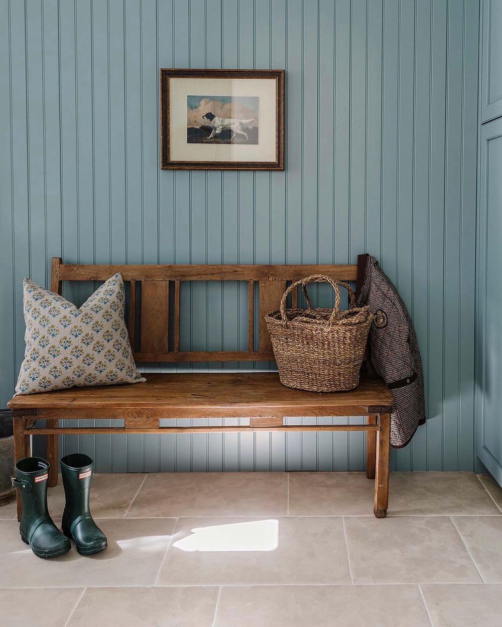 beadboard mudroom walls teal modern_nest