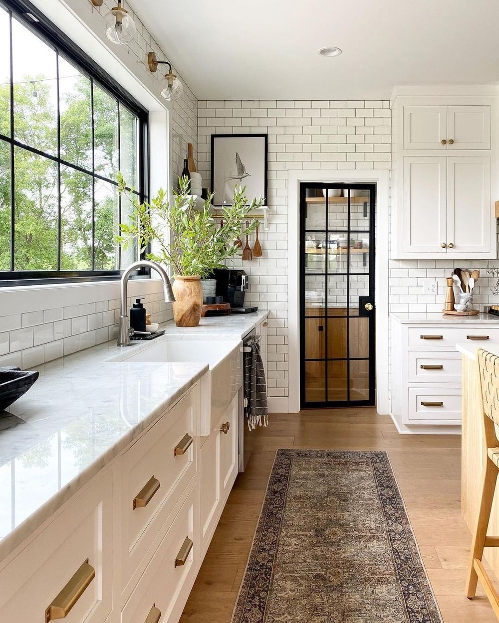 kitchen pantry door glass pane black metal frame joineryanddesignco