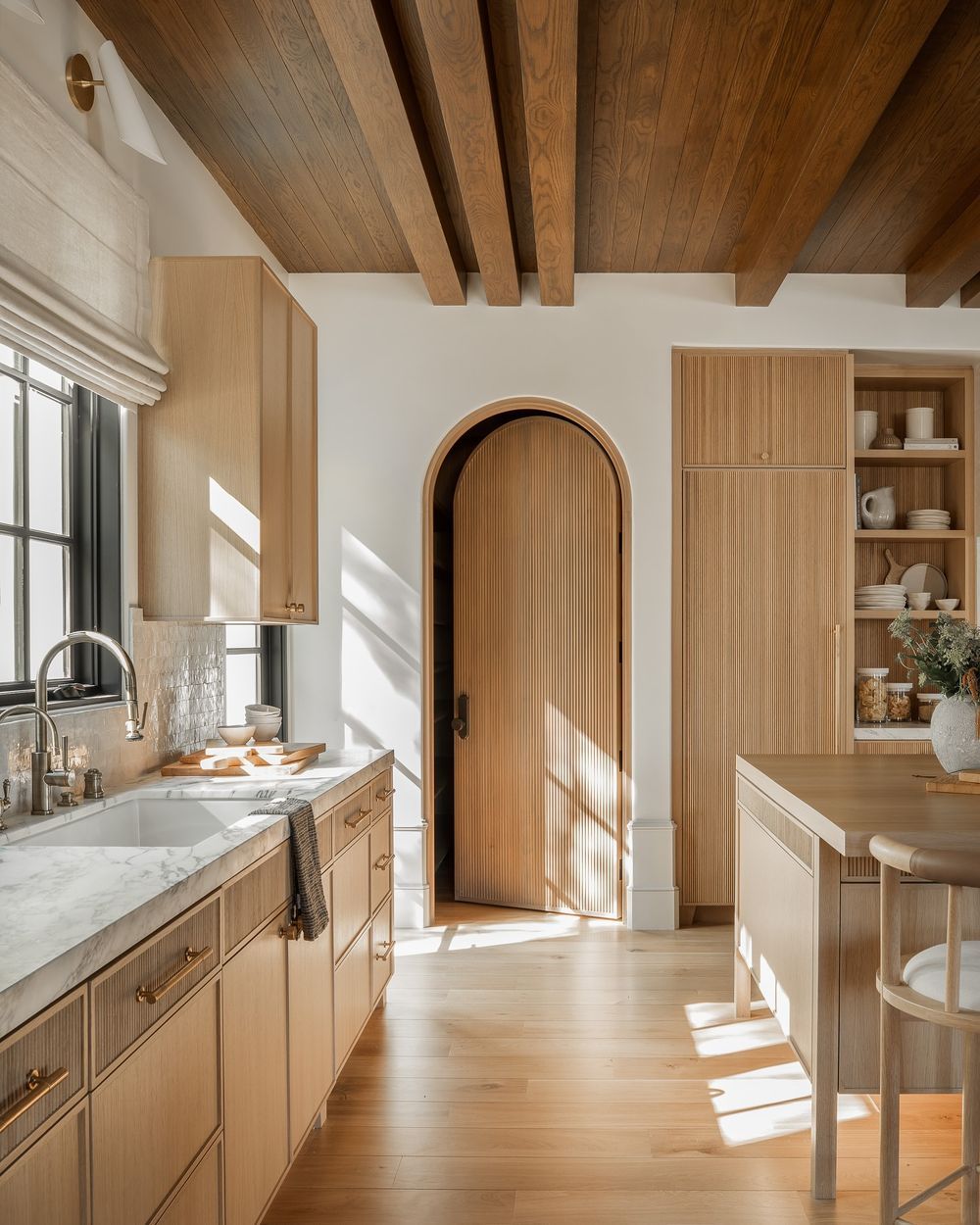 kitchen pantry door ideas arched slatted wood lindyegalloway