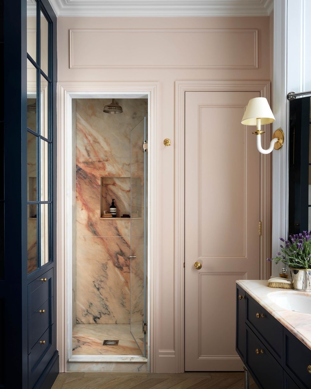 pink marble shower ideas deroseesa