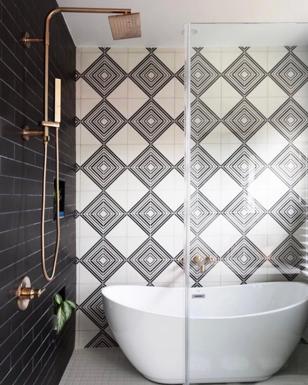 Black bathroom tile shower design jennykeenandesign