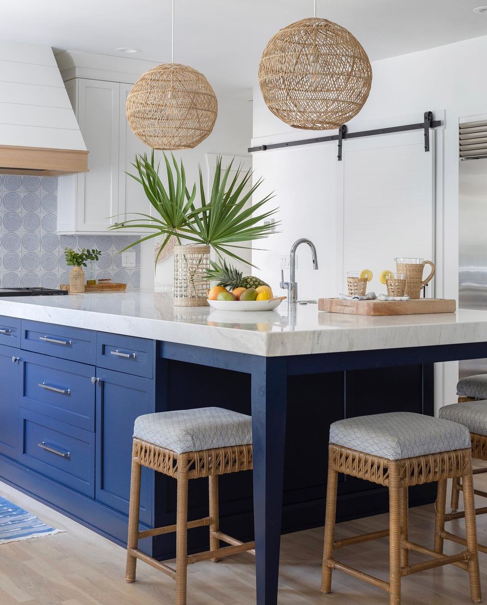 Blue kitchen island ideas laurenleonardinteriors