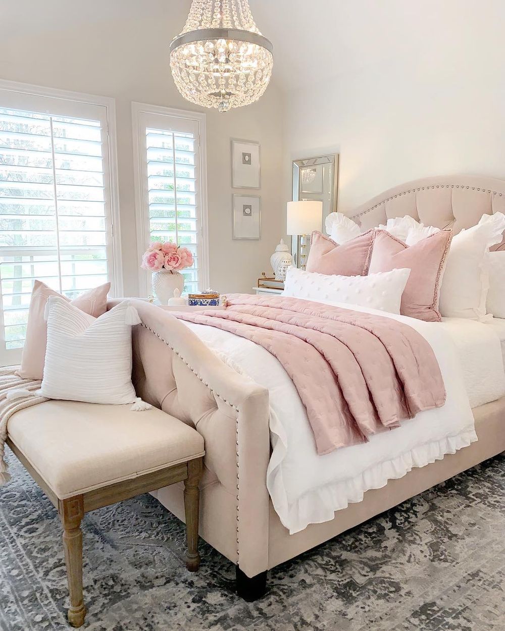 Blush Pink Bedding @thedecordiet